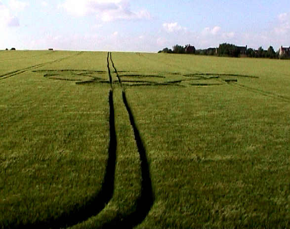 Berranburgh, Wiltshire crop circle, aerial photo 5