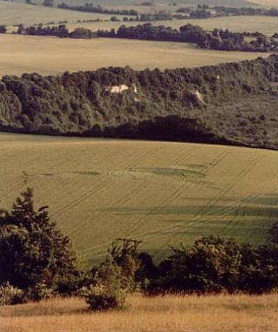 Bluebell Hill, Kent crop circle, aerial photo 3