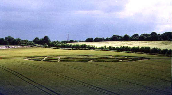 Cathill Roundabout, Yorkshire crop circle, aerial photo 2