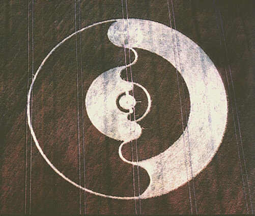 Causewayed Enclosure, Wiltshire crop circle, aerial photo 3