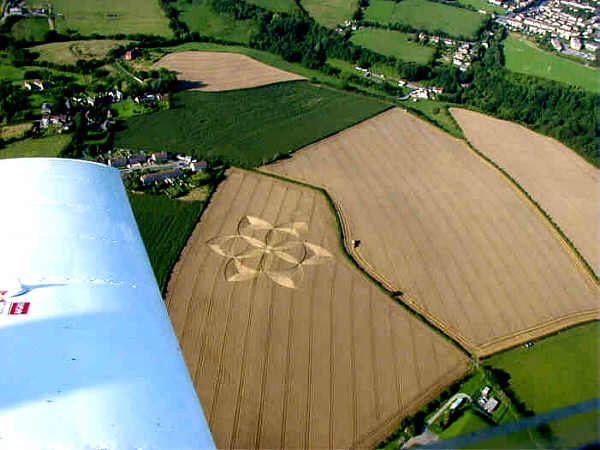 Englishcombe, Somerset crop circle, aerial photo 2