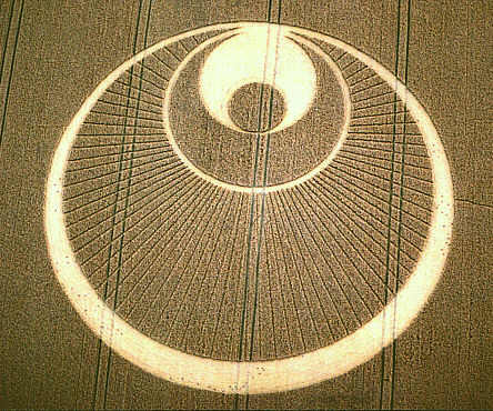 Gog Magog Hills, Cambridgeshire crop circle from the air