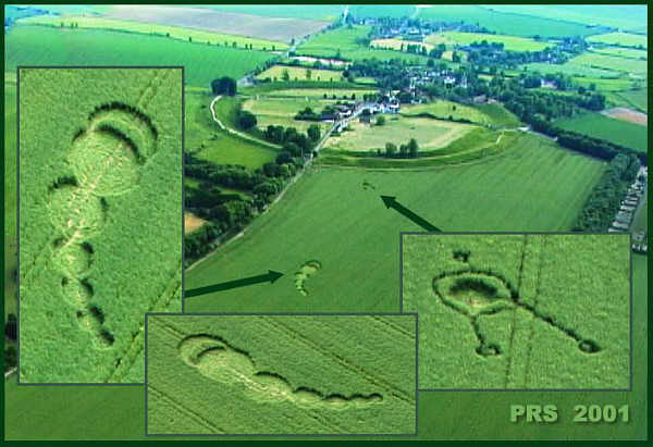 Avebury Stone Circle, Wiltshire crop circle, aerial photo 6