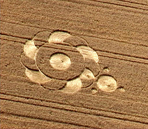 Huish (2), Wiltshire crop circle, aerial photo 2