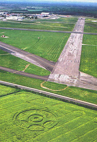 Hurn, Dorset crop circle, aerial photo 2