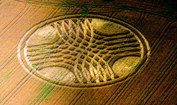 Keresforth Hill, Yorkshire crop circle, aerial photo 2
