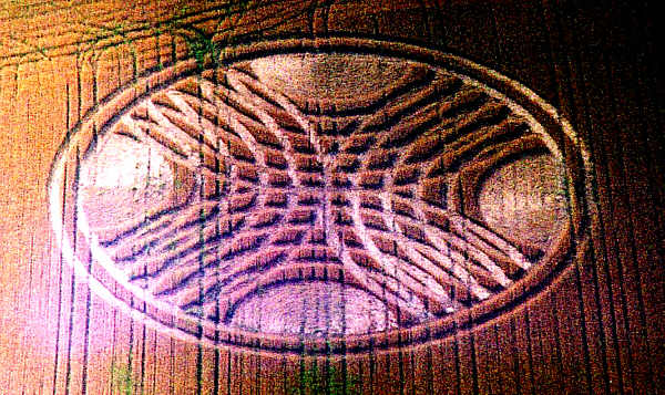 Keresforth Hill, Yorkshire crop circle, aerial photo 3