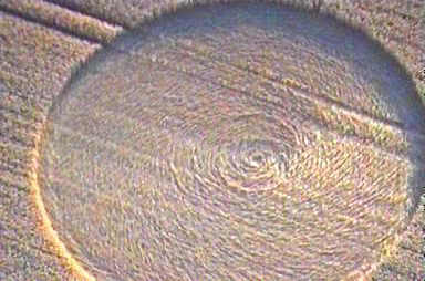 Southfield Farm, Northamptonshire crop circle, aerial photo 2