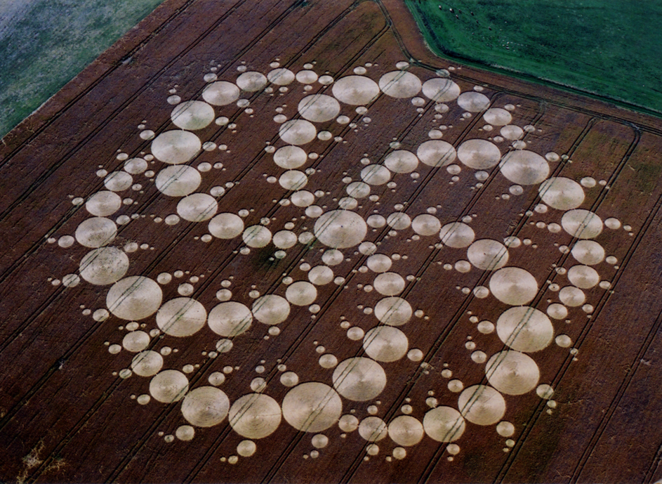 Milk Hill (2), Wiltshire crop circle, aerial photo 2