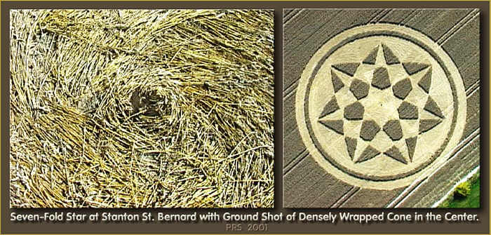 Milk Hill, Wiltshire crop circle, aerial photo 2