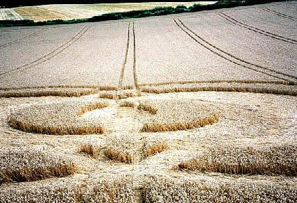 Shoreham, Kent crop circle, aerial photo 6