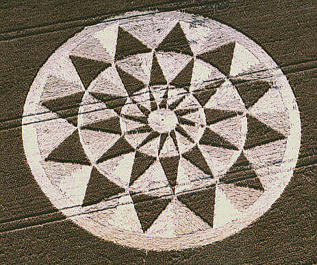 All Cannings Bridge, Wiltshire crop circle, aerial photo 5