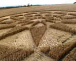 All Cannings Bridge, Wiltshire crop circle, aerial photo 8