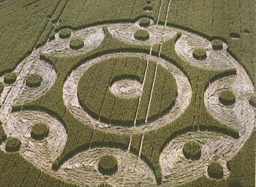 Lane End Down, Hampshire crop circle, aerial photo 2