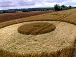 Crop Art at Witcomb Farm, Wiltshire crop circle, aerial photo 3