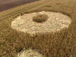 Crop Art at Witcomb Farm, Wiltshire crop circle, aerial photo 4