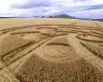 Woodborough Hill (2), Wiltshire crop circle, aerial photo 3
