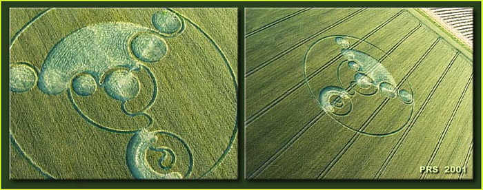 Yatesbury, Wiltshire crop circle, aerial photo 3