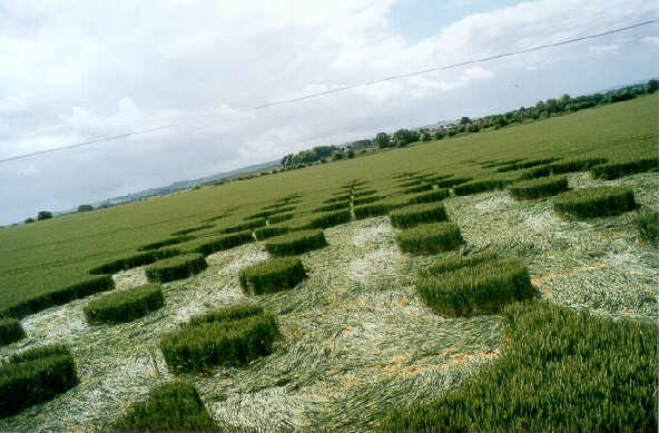 All Cannings Bridge, Wiltshire crop circle, aerial photo 3
