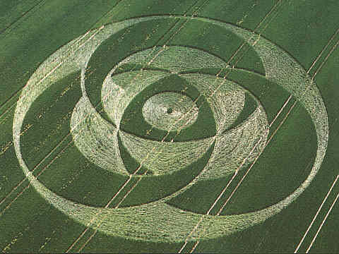 Folly Barn, Wiltshire crop circle, aerial photo 4