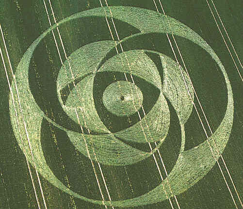 Folly Barn, Wiltshire crop circle, aerial photo 5