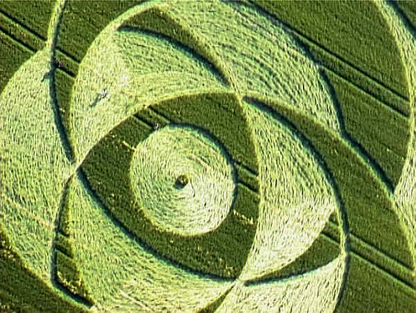 Folly Barn, Wiltshire crop circle, aerial photo 2