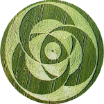 Folly Barn, Wiltshire crop circle, aerial photo 3