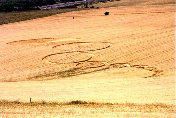 Hollingbury, Sussex crop circle, aerial photo 13