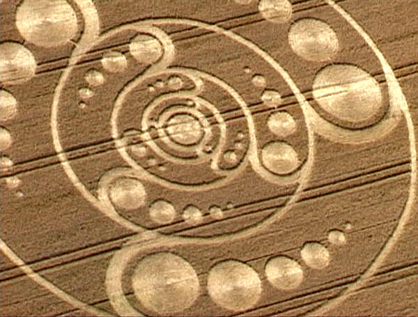 Knap Hill, Wiltshire crop circle, aerial photo 3