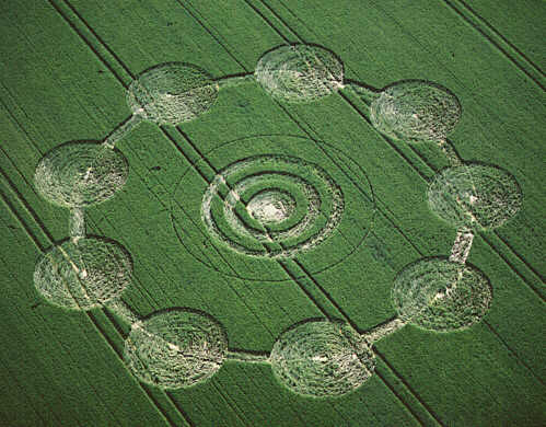 Wessex Ridgeway, Wiltshire crop circle, aerial photo 3