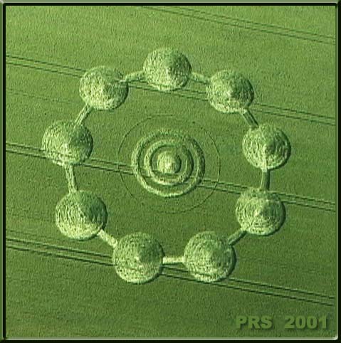 Wessex Ridgeway, Wiltshire crop circle, aerial photo 4