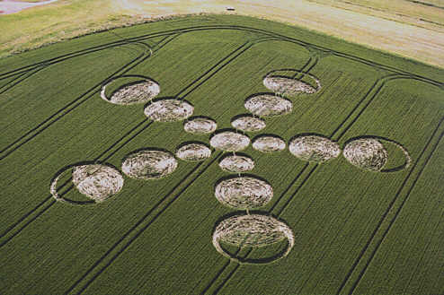 West Down, Wiltshire crop circle, aerial photo 12