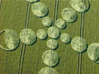 West Down, Wiltshire crop circle, aerial photo 2
