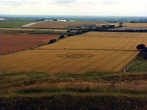 Barbury Castle, Wiltshire crop circle, aerial photo 4