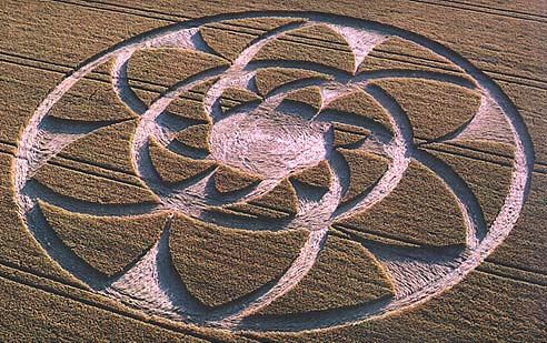 Barbury Castle, Wiltshire crop circle, aerial photo 3