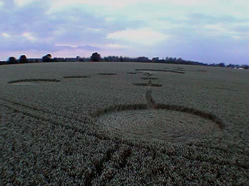 Chirton, Wiltshire crop circle, aerial photo 3