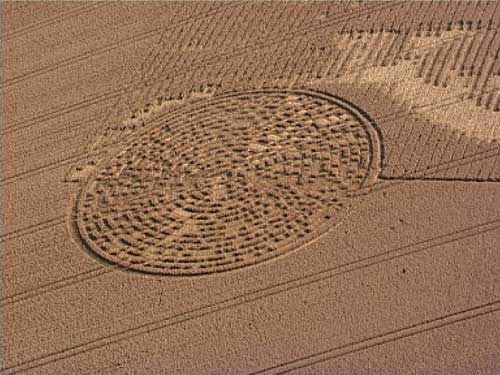 Crabwood Farm House, Hampshire crop circle, aerial photo 11