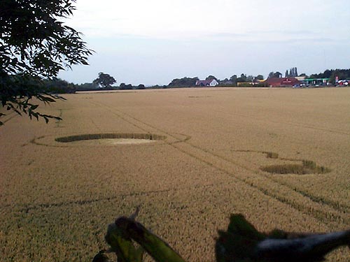 Latton Park, Hertfordshire crop circle, aerial photo 2