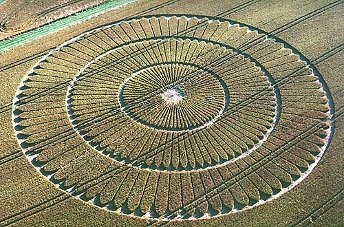 The Gallops, Wiltshire crop circle, aerial photo 2