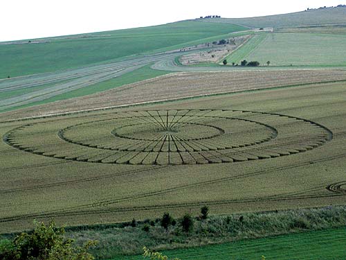 The Gallops, Wiltshire crop circle, aerial photo 5