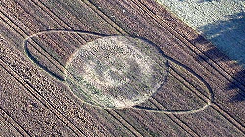 Wabi Farm, Wiltshire crop circle, aerial photo 2