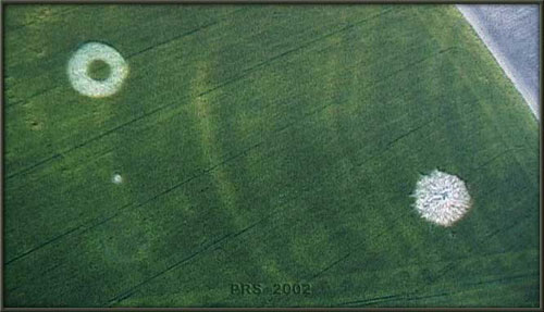 Adam's Grave, Wiltshire crop circle, aerial photo 3