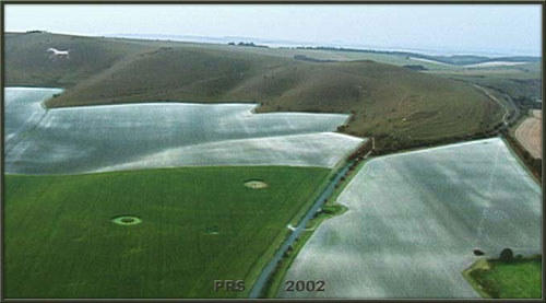 Adam's Grave, Wiltshire crop circle, aerial photo 2