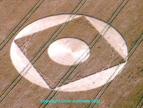 A303 Andover By-Pass, Hampshire crop circle, aerial photo 2