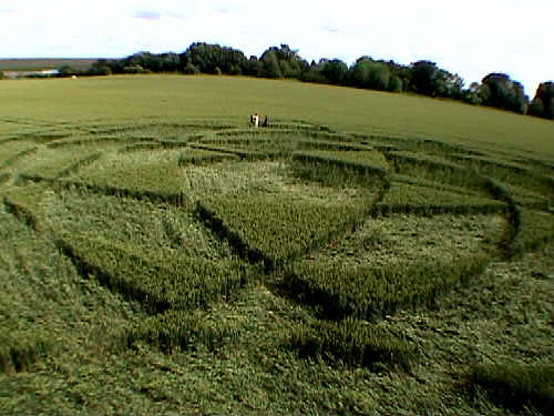 Avebury Stone Circle, Wiltshire crop circle, aerial photo 3