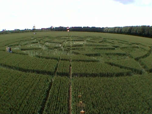 Avebury Stone Circle, Wiltshire crop circle, aerial photo 2