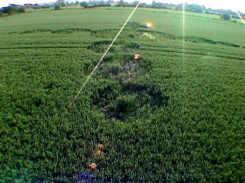 Avebury Manor, Wiltshire crop circle, aerial photo 2