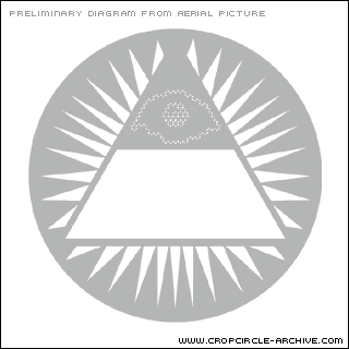 Beacon Hill, Hampshire crop circle, aerial photo 3