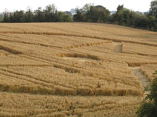 Avon Walkway, Gloucestershire crop circle, aerial photo 2