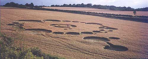 Cathill, Yorkshire crop circle, aerial photo 2